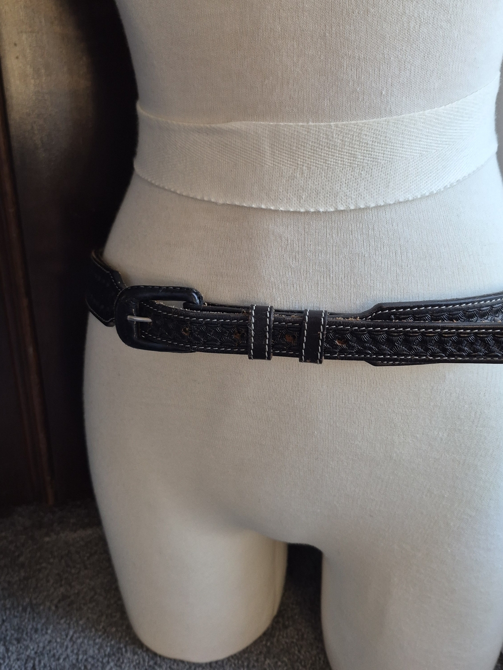 Vintage Tony Lama Western Style Braided Leather Belt